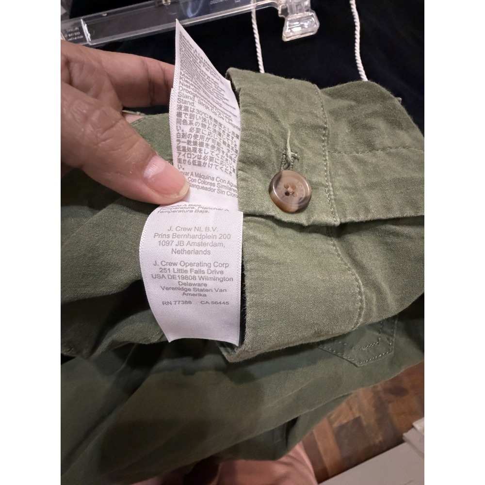 J.Crew Green Lizzie High-rise Patch-Pocket Wide-leg Pant sz 27 Easter Boho Sprin - Picture 7 of 8